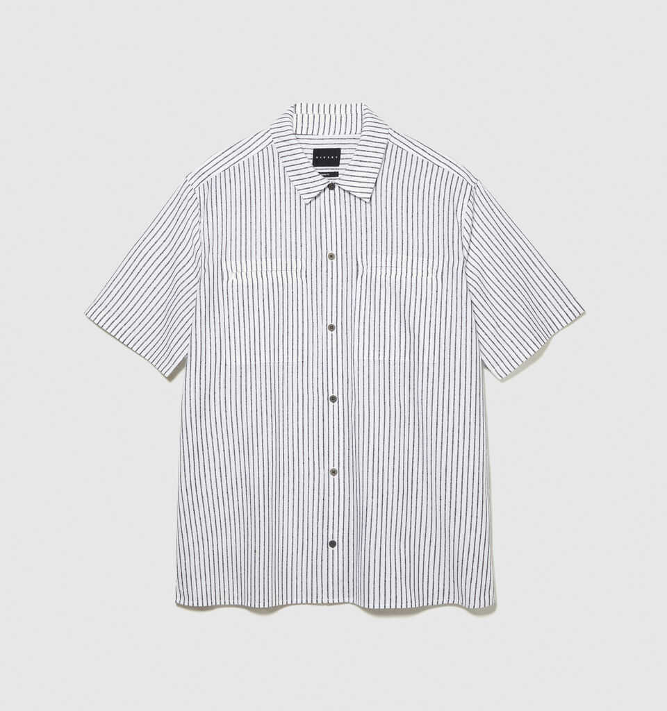 Striped short sleeve shirt - men's regular fit shirts - Multi-color | Sisley image number 6